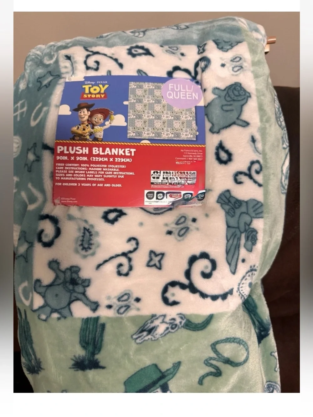 Toy Story 5 Stars Full/Queen 90x90 inch Plush Blanket